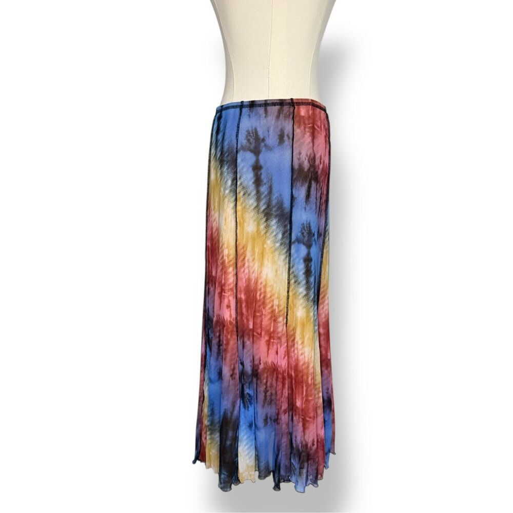 Petit Pois by Viviana G Women’s Small Midi Skirt Tie-Dye Lined Stretch Nylon - Picture 5 of 7
